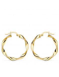 18K AROS ORO AMARILLO RELIADOS LISOS 23 5X2.5 MM