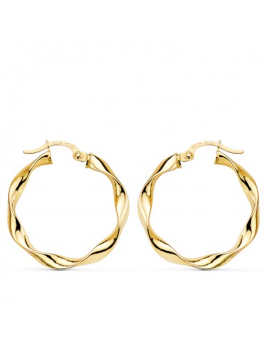 18K AROS ORO AMARILLO RELIADOS LISOS 23 5X2.5 MM