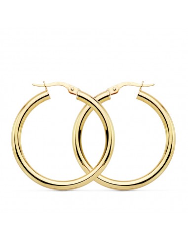 18K AROS REDONDOS HUECOS 30 X 3MM 3.05GRS