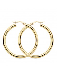 18K AROS REDONDOS HUECOS 35 X 3 MM 3.45GRS