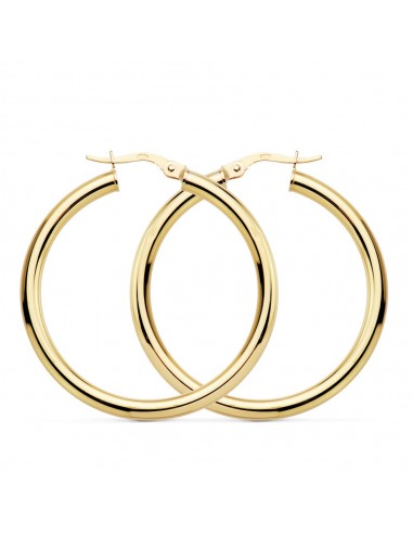 18K AROS REDONDOS HUECOS 35 X 3 MM 3.45GRS