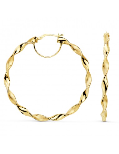 18K AROS MATE Y BRILLO 45 X 3 MM  3.75 GRS