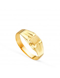 18K SELLO ORO AMARILLO HUECO PARA BEBE O MEÑIQUE CUADRADO. ZONA GRABADO: 3 5X3 5MM