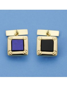 18K GEMELOS ORO AMARILLO CUADRADOS 15 X 15 MM.