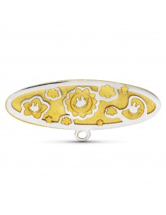 18K ALFILER ORO BICOLOR. 28 X 9 MM.