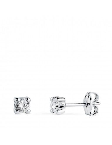 18K PENDIENTES ORO BLANCO CIRCONITA 3MM CON 4 GARRAS. ANCHO: 3 5 MM. CIERRE PRESION