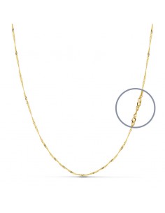 18K CADENA SINGAPUR 45 CM. 1 MM.