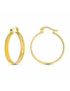 18K AROS ORO AMARILLO HUECOS TALLADOS 22 X 3 MM.