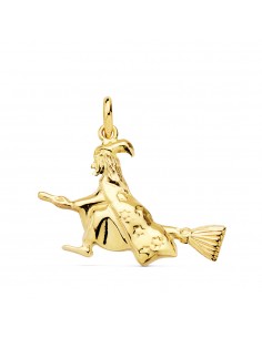 18K COLGANTE ORO AMARILLO BRUJA. 22 X 16 MM.