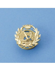 18K INSIGNIA ING. DE CAMINOS. 15 X 15 MM.