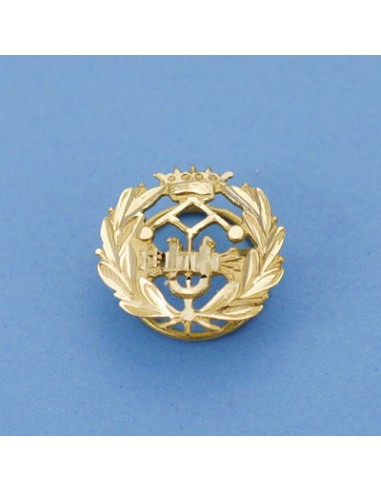 18K INSIGNIA ING. INDUSTRIAL. 15 X 15 MM.