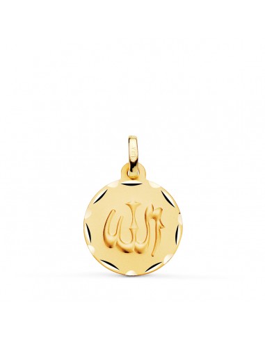 18K MEDALLA ORO AMARILLO ALA ES GRANDE TALLADA Y MATIZADA 16 MM