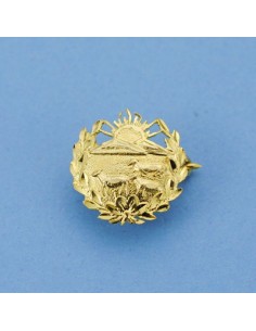 18K INSIGNIA VETERINARIA. 15 X 15 MM.