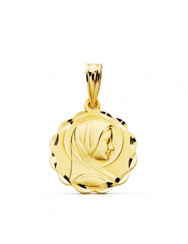 18K MEDALLA ORO AMARILLO VIRGEN NIÑA 16X14 MM