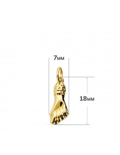 18K COLGANTE HIGA PUÑO MANO MEDIANA 19 X 7 MM. 2