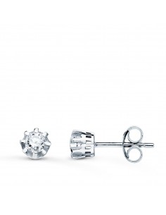 18K PENDIENTES ORO BLANCO CON DIAMANTES LABORATORIO 0 30 QTES. G-VS2. CIERRE PRESION