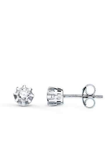 18K PENDIENTES ORO BLANCO CON DIAMANTES LABORATORIO 0 30 QTES. G-VS2. CIERRE PRESION