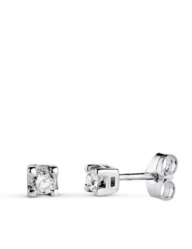 18K PENDIENTES ORO BLANCO DIAMANTES LABORATORIO TALLA BRILLANTE 2 75 MM 0 20 QTS VS2-G. MEDIDA: 3 5X3 5 MM. PRESION