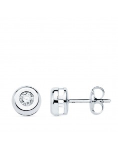 18K PENDIENTES CHATON ORO BLANCO DIAMANTES LABORATORIO 0 200 QTS VS2-G. MEDIDA: 6 5 X 6 5 MM. CIERRE PRESION
