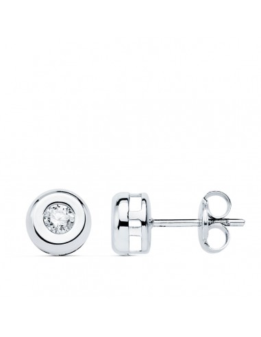 18K PENDIENTES CHATON ORO BLANCO DIAMANTES LABORATORIO 0 200 QTS VS2-G. MEDIDA: 6 5 X 6 5 MM. CIERRE PRESION