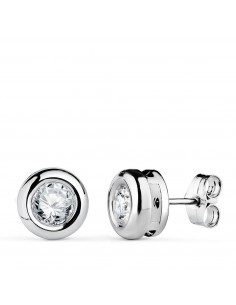 18K PENDIENTES ORO BLANCO DIAMANTES LABORATORIO 5 MM 0 650 QTS VS2-G. MEDIDA: 8X8 MM.CIERRE PRESION