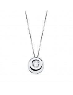 18K GARGANTILLA ORO BLANCO CHATON 7MM DIAMANTE LABORATORIO 3 40MM 0 150 QTS. G-VS2 CADENA 42CM