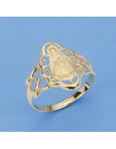 18K SORTIJA VIRGEN DEL ROCIO CERCO CALADO.