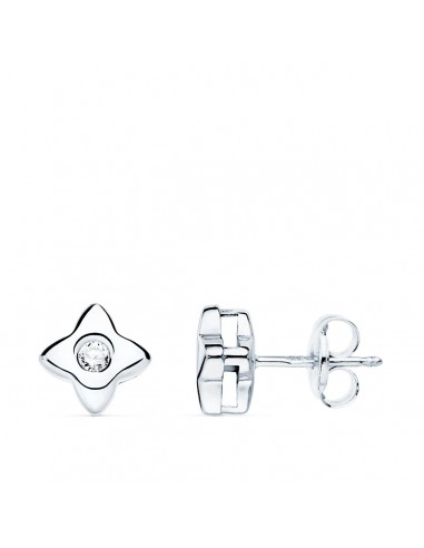 18K PENDIENTES ORO BLANCO ESTRELLA DIAMANTES LABORATORIO 0 100 QT VS2-G. MEDIDA: 6X6 MM. CIERRE PRESION