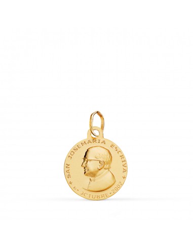 18K MEDALLA ORO AMARILLO SAN JOSE Mª ESCRIVÁ LISA MATIZADA 14MM