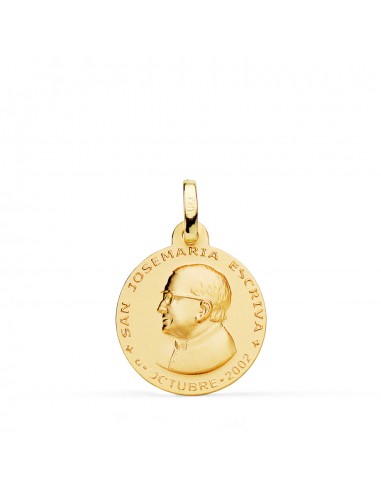 18K MEDALLA ORO AMARILLO SAN JOSE Mª ESCRIVÁ LISA MATIZADA 18MM