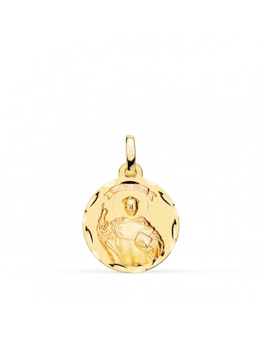 18K MEDALLA ORO AMARILLO SAN VICENTE FERRER TALLADA 16 MM