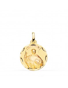 18K MEDALLA ORO AMARILLO SAN VICENTE FERRER TALLADA 18 MM