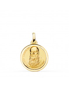 18K MEDALLA ORO AMARILLO FRAY LEOPOLDO BISEL 18 MM