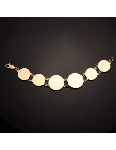 18K PULSERA ORO AMARILLO CON MEDUSAS DE 25 Y 20 MM EN BRILLO. LARGO: 20,5 CM 2