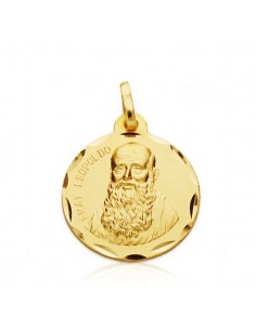 18K MEDALLA ORO AMARILLO FRAY LEOPOLDO 22 MM
