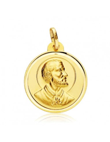 18K MEDALLA ORO AMARILLO SAN FRANCISCO JAVIER 22 MM