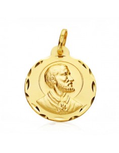 18K MEDALLA ORO AMARILLO SAN FRANCISCO JAVIER 22 MM