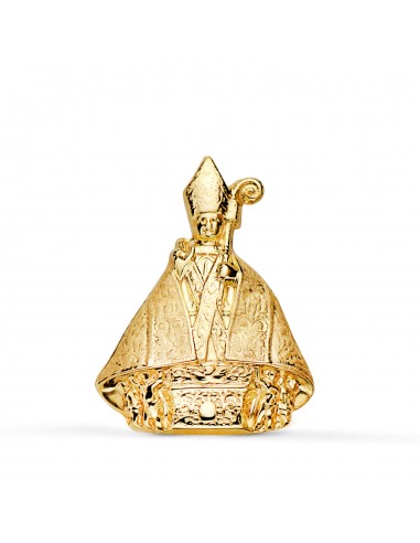 18K MEDALLA ORO AMARILLO SAN FERMIN SILUETA EN BRILLO 22X16 MM
