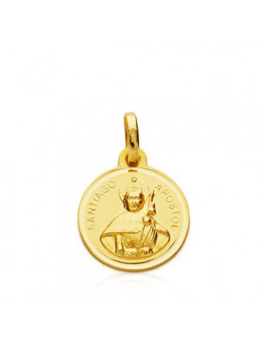 18K MEDALLA ORO AMARILLO SANTIAGO APOSTOL BISEL 18 MM