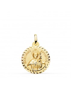 18K MEDALLA ORO AMARILLO SANTIAGO APOSTOL TALLA CRUZADA 18 MM
