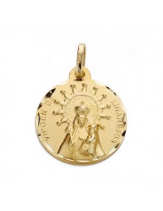 18K MEDALLA ORO AMARILLO VIRGEN DE LINAREJOS 18 MM