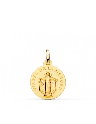 18K MEDALLA ORO AMARILLO VIRGEN DE LA MERCED 16 MM