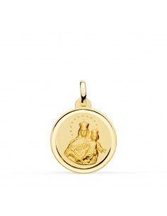 18K MEDALLA ORO AMARILLO VIRGEN MARIA AUXILIADORA BISEL 18 MM
