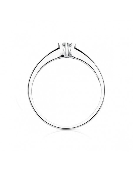 18K SOLITARIO DIAMANTES TALLA BRILLANTE ORO BLANCO 0,100 QTES.SI-H