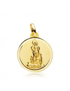 18K MEDALLA ORO AMARILLO VIRGEN DEL SALIENTE 18 MM