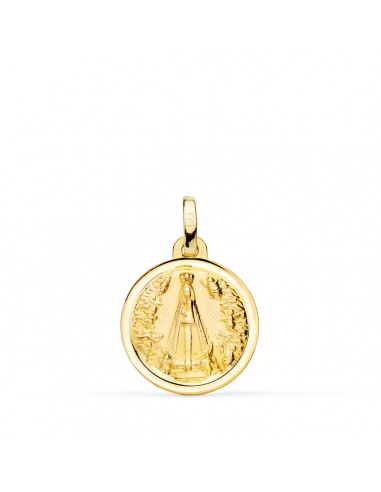 18K MEDALLA ORO AMARILLO VIRGEN NUESTRA SEÑORA DE BEGOÑA BISEL 16 MM