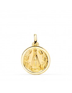 18K MEDALLA ORO AMARILLO VIRGEN NUESTRA SEÑORA DE BEGOÑA BISEL 18 MM