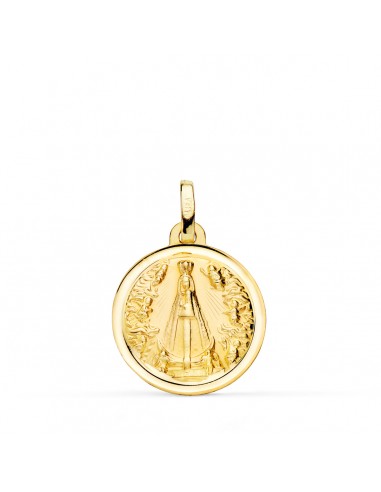 18K MEDALLA ORO AMARILLO VIRGEN NUESTRA SEÑORA DE BEGOÑA BISEL 18 MM