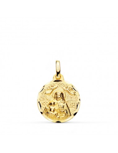 18K MEDALLA ORO AMARILLO VIRGEN DE LA CINTA 16 MM