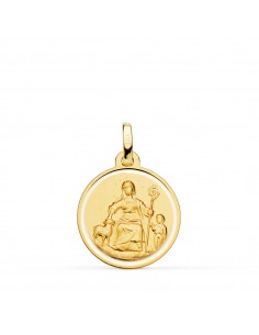 18K MEDALLA ORO AMARILLO DIVINA PASTORA 18 MM TALLA BISEL
